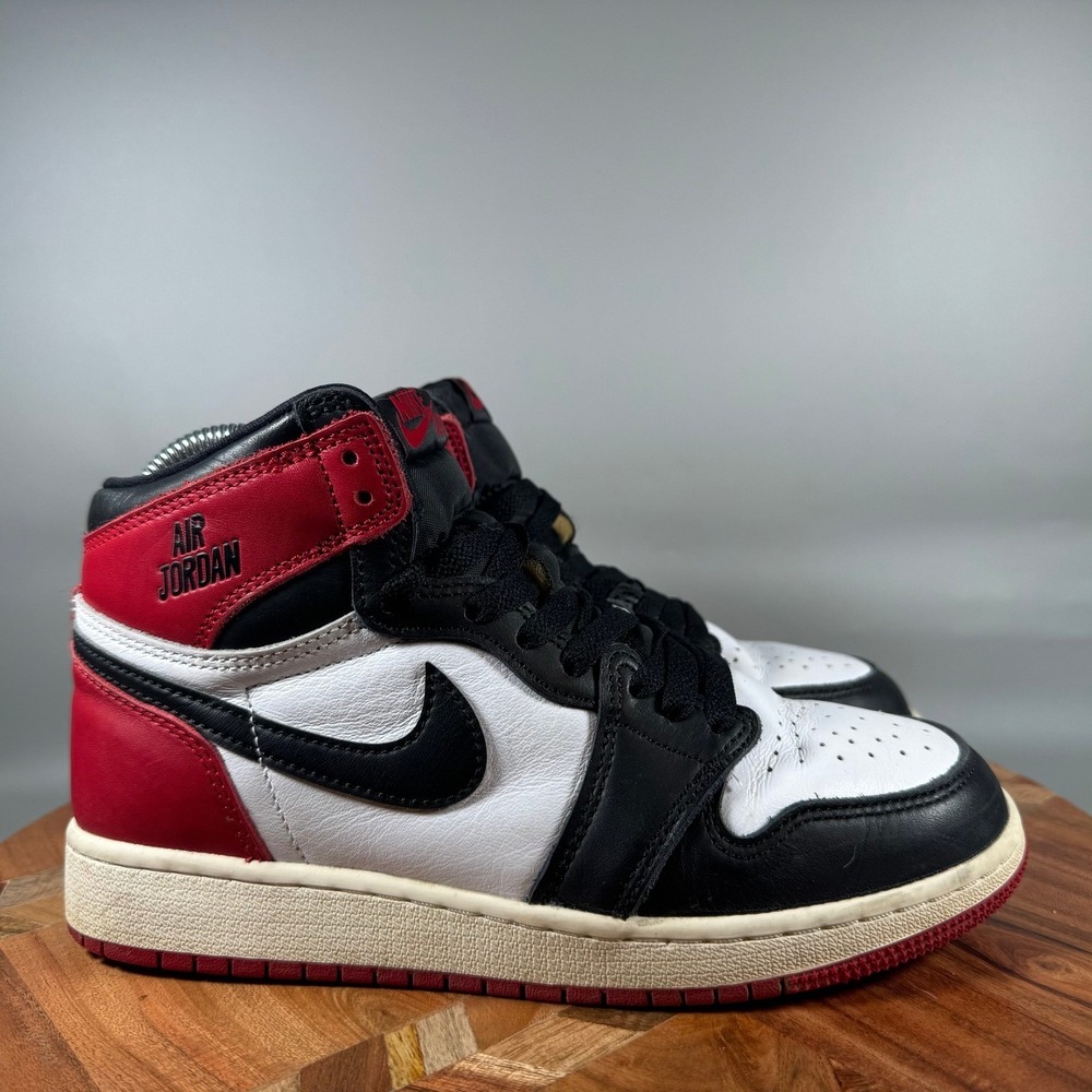 Nike Air Jordan 1 Retro High OG Black Toe Reimagined Youth 4.5Y Women 6